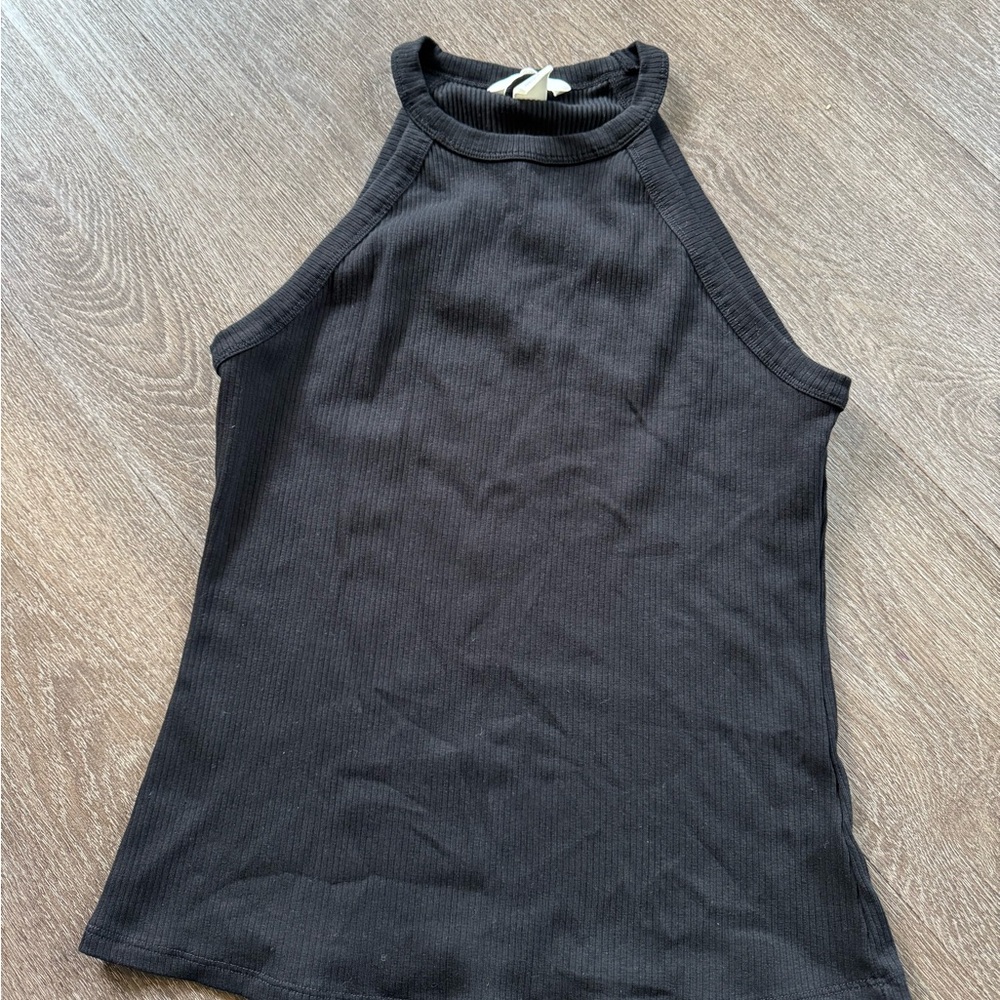 H&M Black Ribbed Tank Top